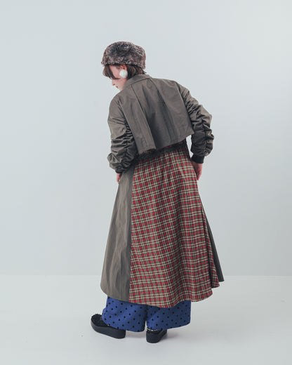 チェックzipperジャケットワンピース   ladies [352-0101-2]