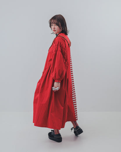 2ピースブロックチェックワンピース ladies  [352-0103-2]