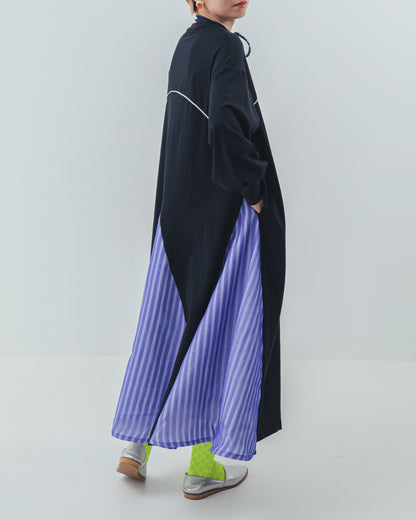 パネル配色カラーAラインワンピース    [352-0106-2]