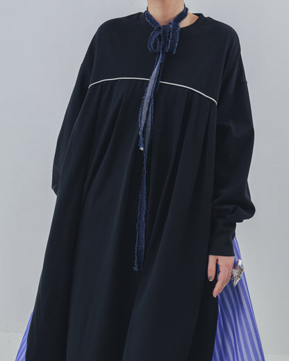パネル配色カラーAラインワンピース    [352-0106-2]
