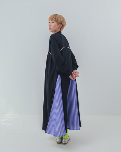 パネル配色カラーAラインワンピース    [352-0106-2]