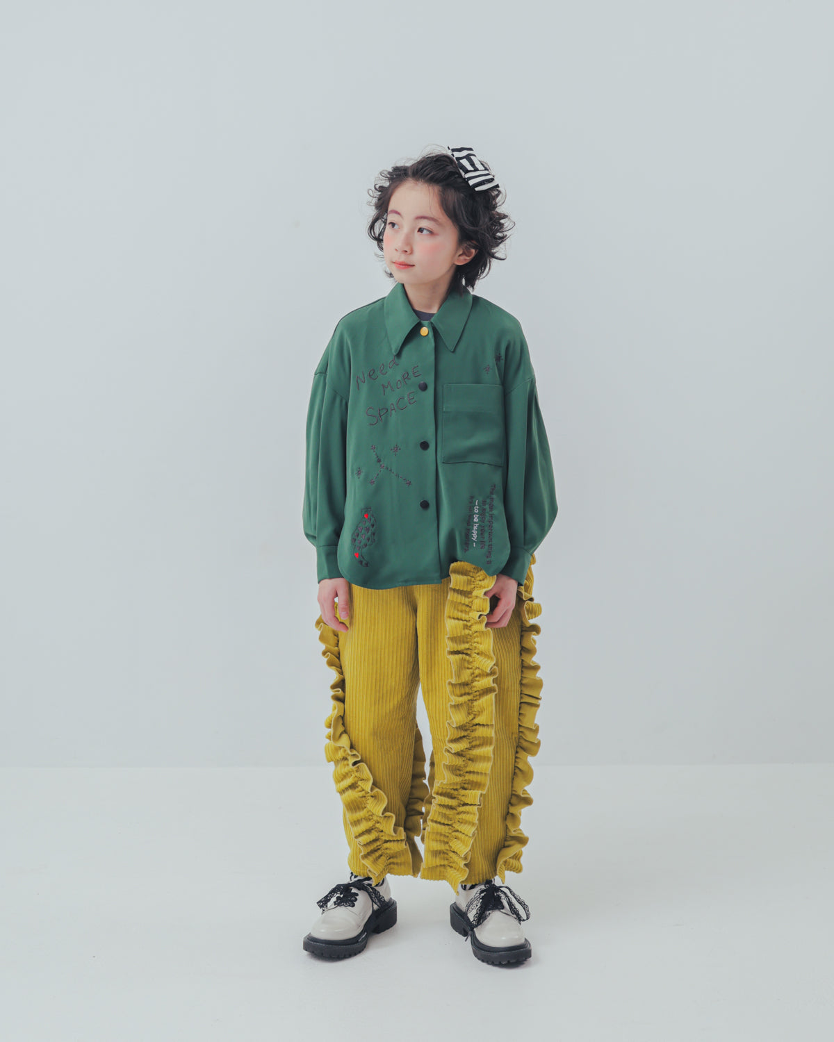 コーデュロイアシメフリルパンツ    [352-0909-1]