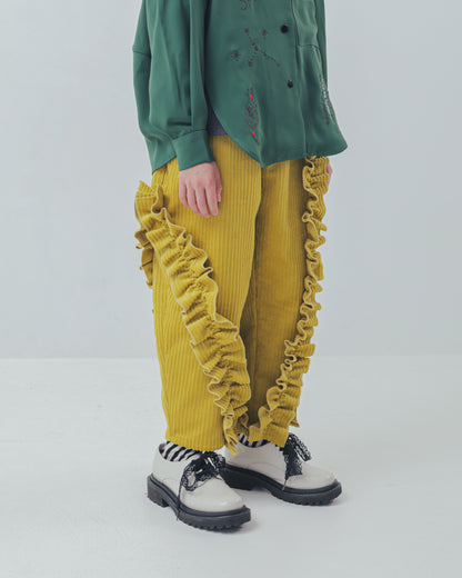 コーデュロイアシメフリルパンツ    [352-0909-1]