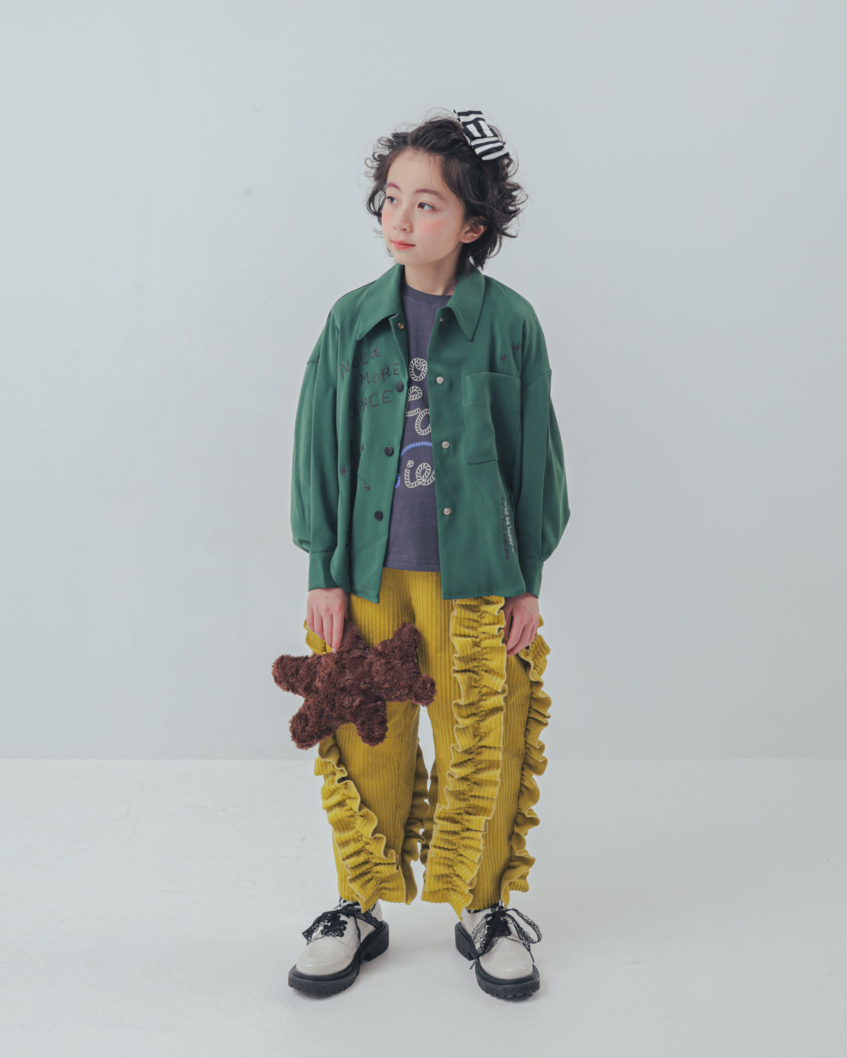 コーデュロイアシメフリルパンツ    [352-0909-1]