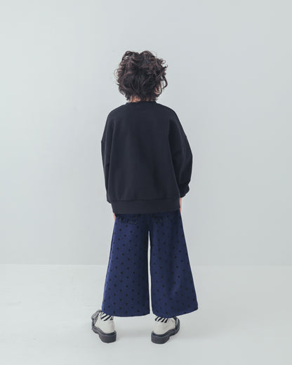 フロッキードットフリルワイドパンツ     [352-0903-1]