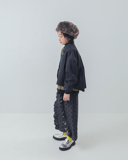 フロッキードットフリルワイドパンツ     [352-0903-1]