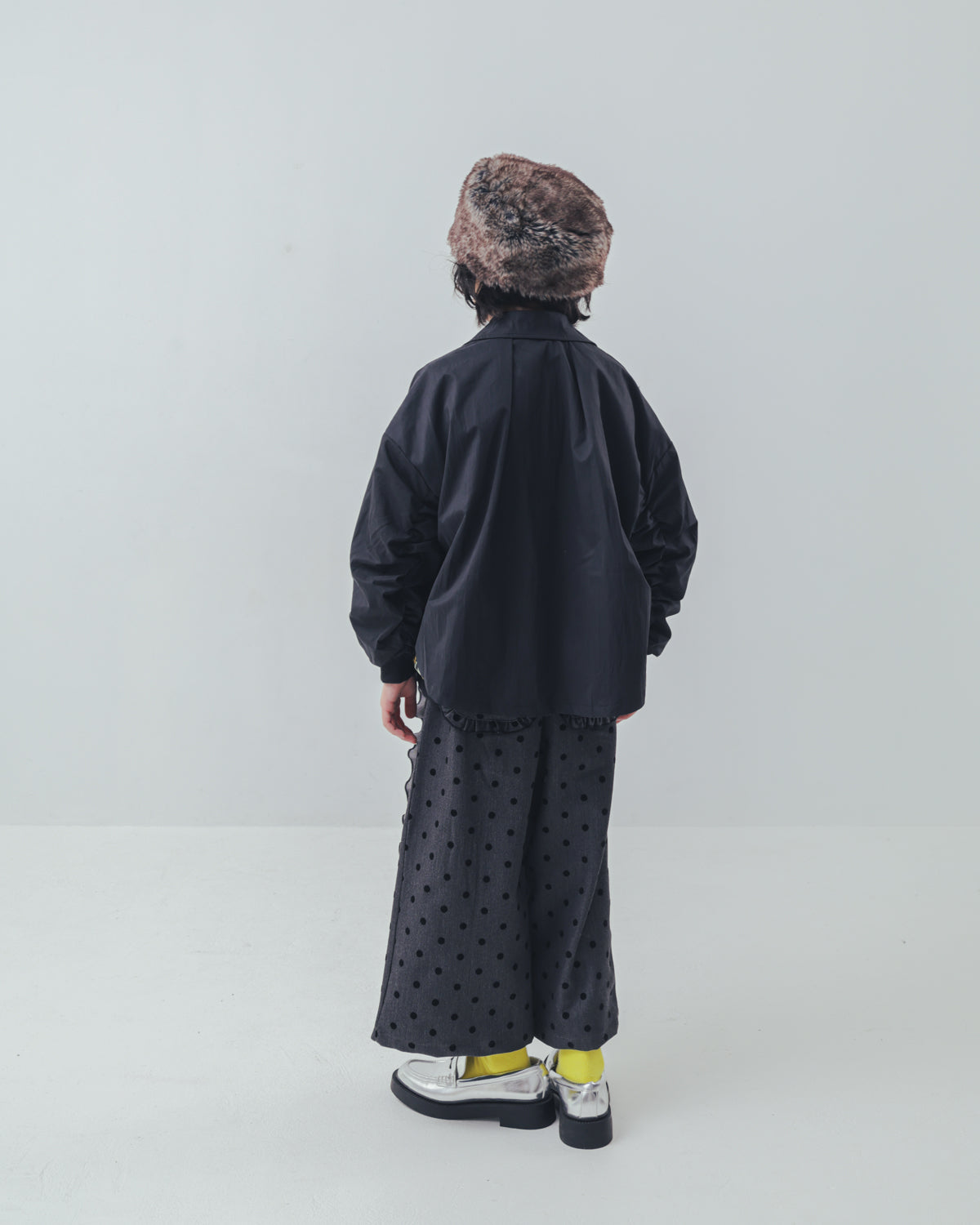 フロッキードットフリルワイドパンツ     [352-0903-1]