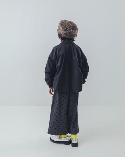 フロッキードットフリルワイドパンツ     [352-0903-1]