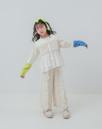 フリンジフリルワイドパンツ    [352-0902-1]