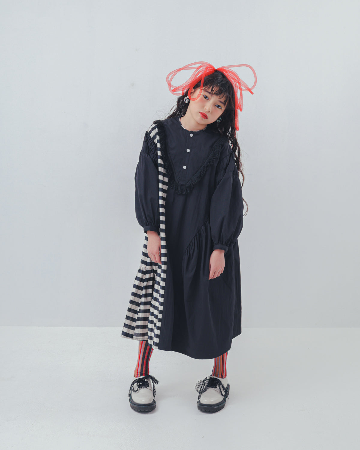 2ピースブロックチェックワンピース  [352-0103-1]