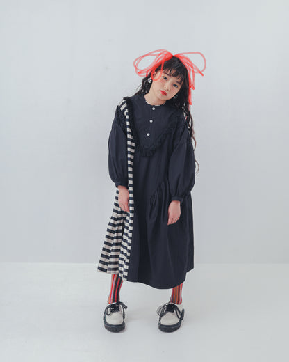 2ピースブロックチェックワンピース  [352-0103-1]