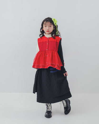 シャーリングデザインスカート   [352-1104-1]