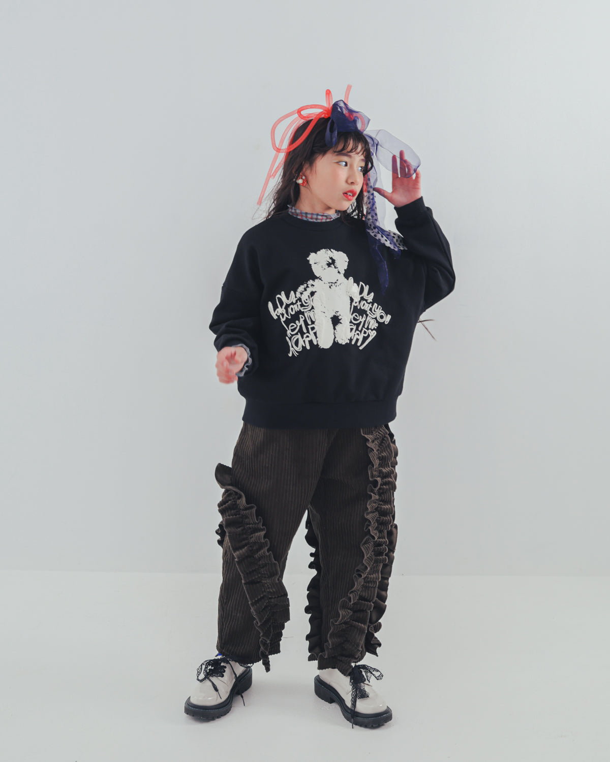 コーデュロイアシメフリルパンツ    [352-0909-1]