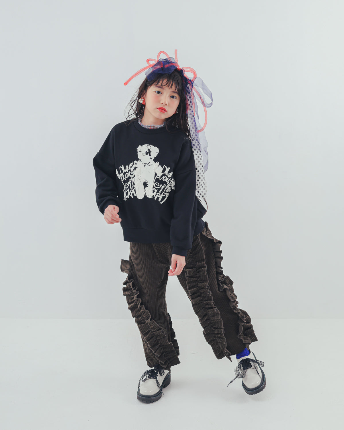 コーデュロイアシメフリルパンツ    [352-0909-1]