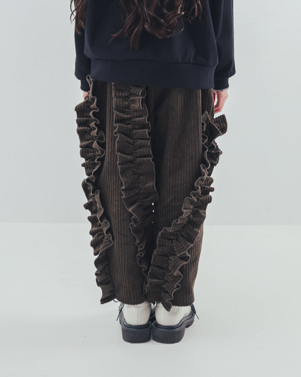 コーデュロイアシメフリルパンツ    [352-0909-1]