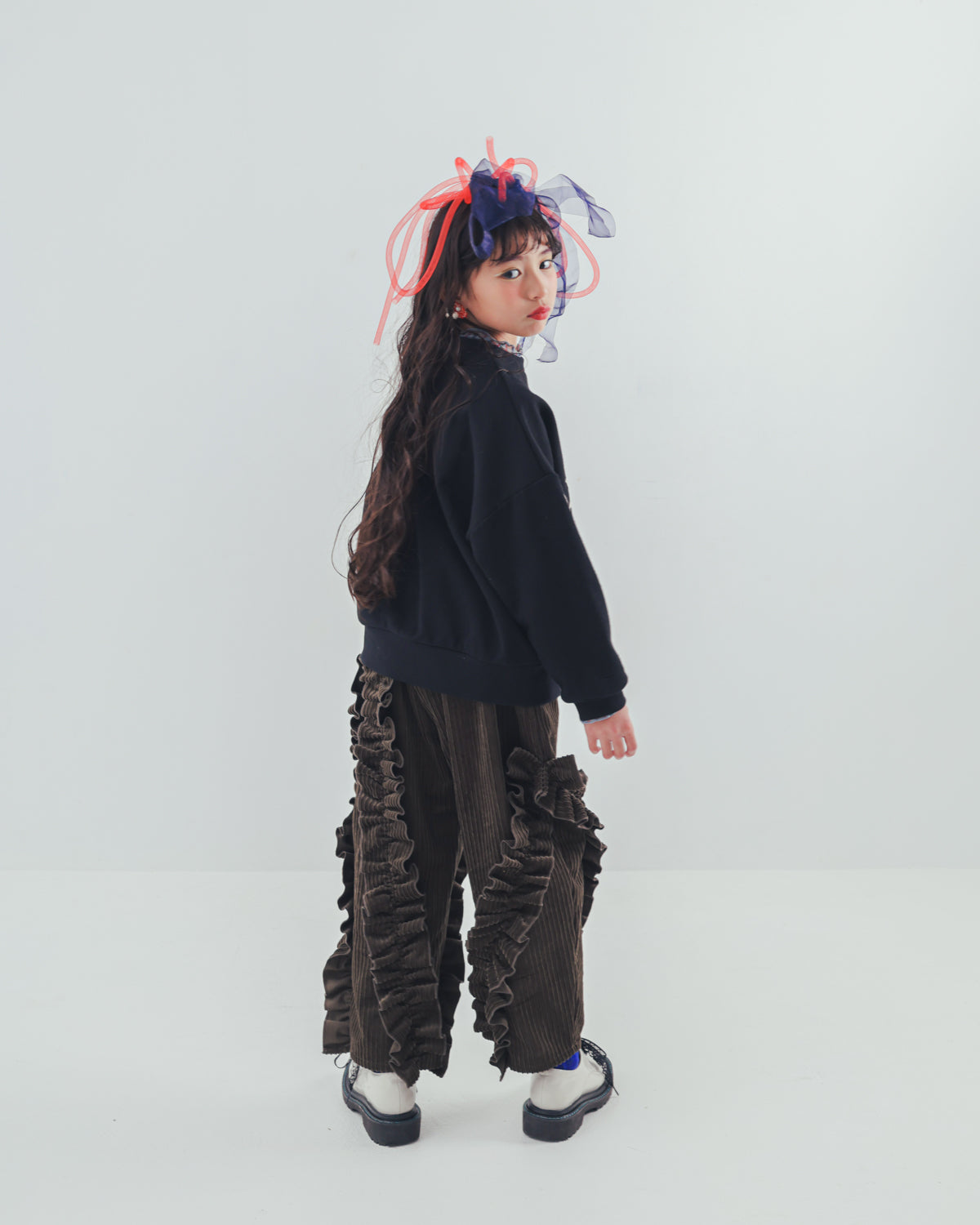 コーデュロイアシメフリルパンツ    [352-0909-1]