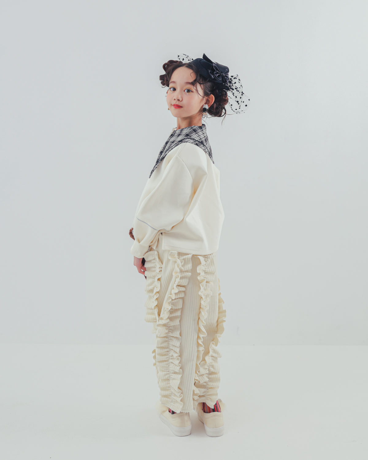 コーデュロイアシメフリルパンツ    [352-0909-1]