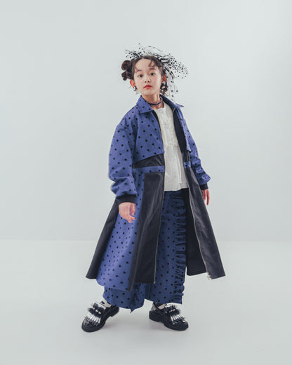 フロッキードットフリルワイドパンツ     [352-0903-1]