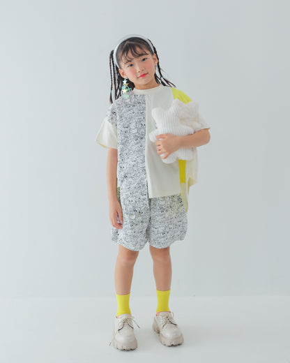 ストライプ風配色 t シャツ [162-1401-1]