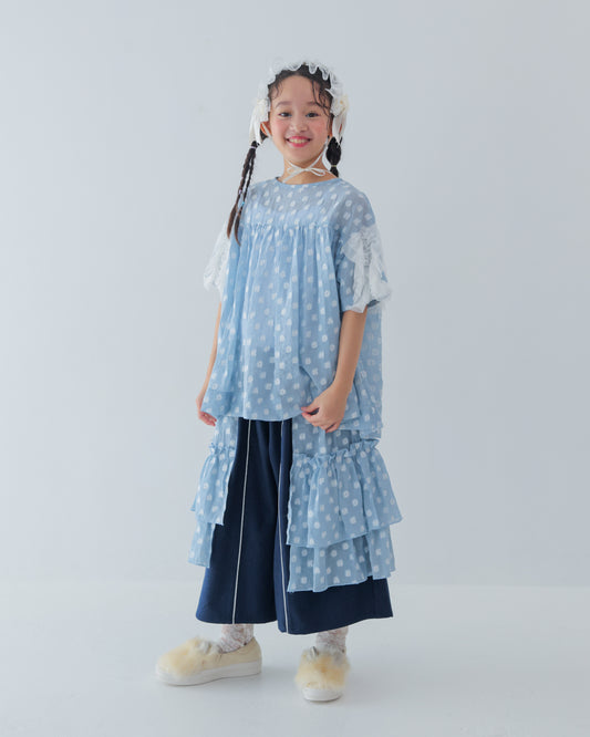 alphabetオーガンジーフリルブラウス [162-0602-1]