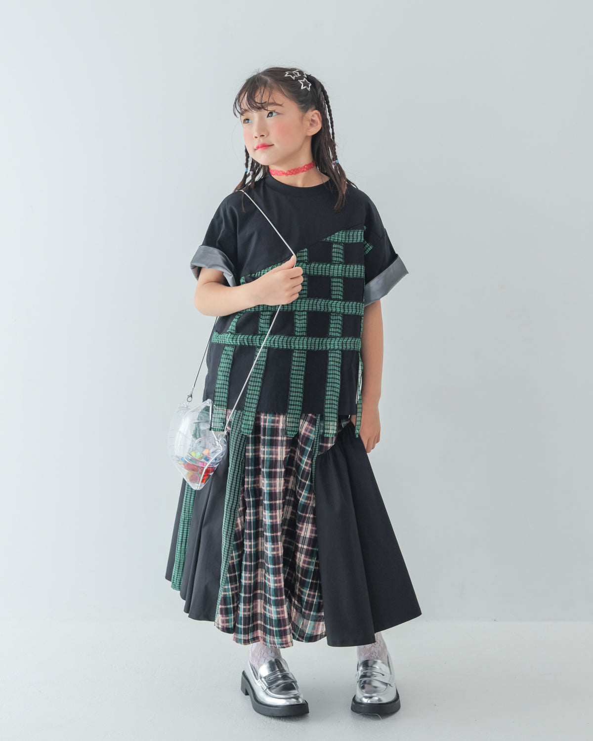 チェックテープT シャツ [162-1404-1]