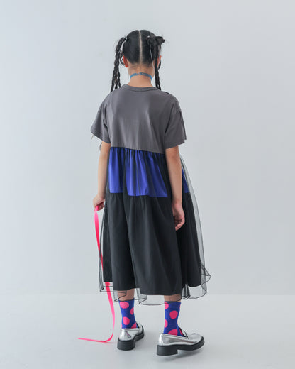 アップリケカラフルティアードワンピース [162-0105-1]