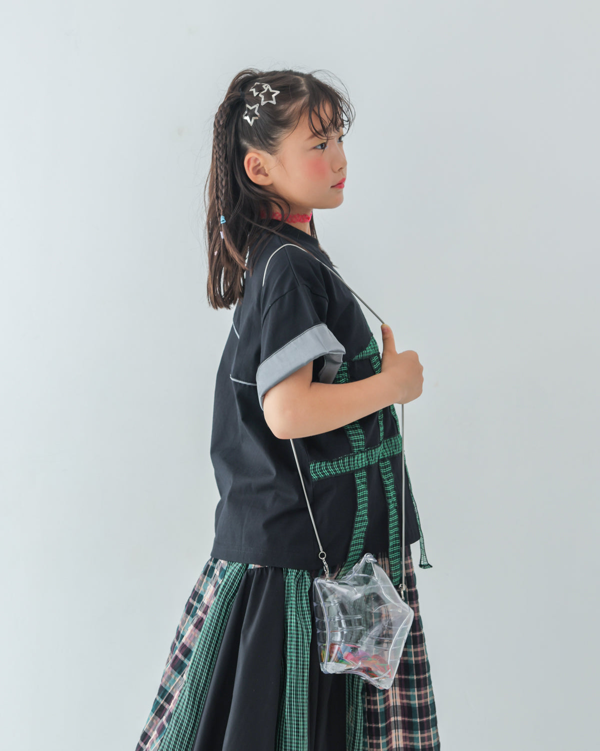 チェックテープT シャツ [162-1404-1]