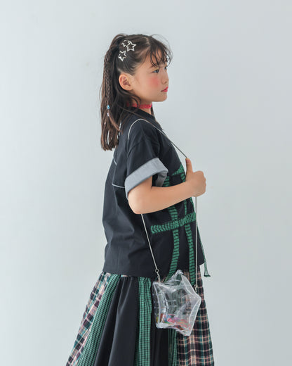 チェックテープT シャツ [162-1404-1]