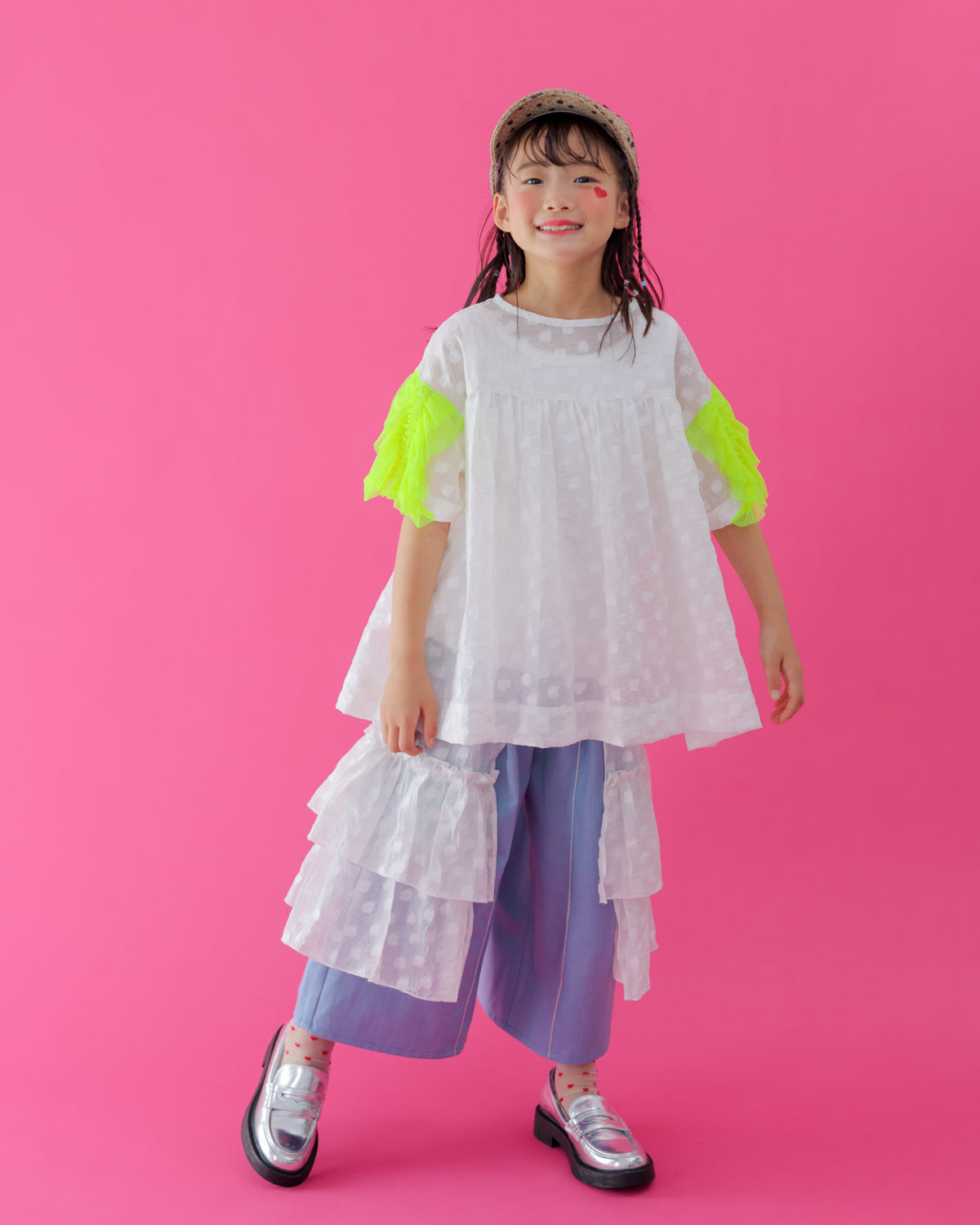 alphabetオーガンジースカートパンツ [162-0901-1]