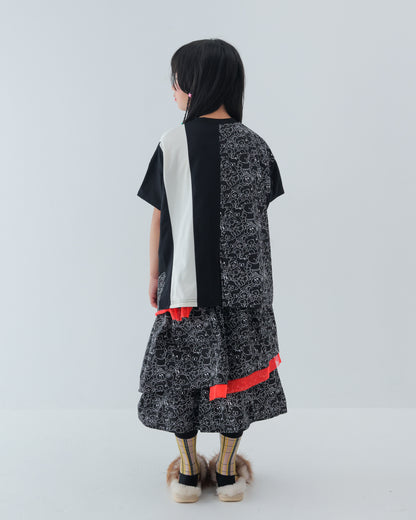 ストライプ風配色 t シャツ [162-1401-1]