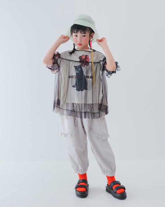 チュールカラーメロウフリルブラウス [162-0601-1]