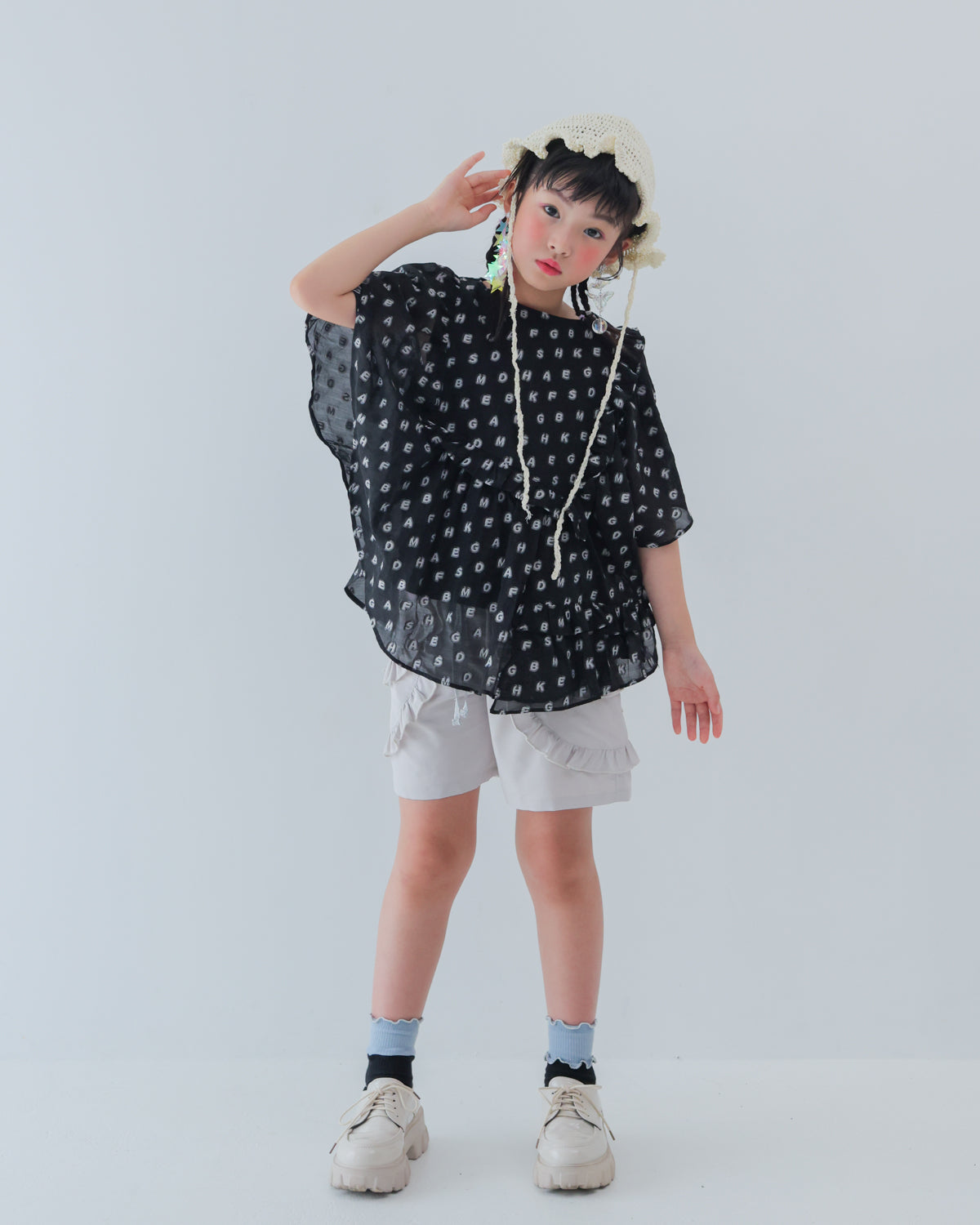 alphabetオーガンジーフレアースリーブ [162-0604-1]