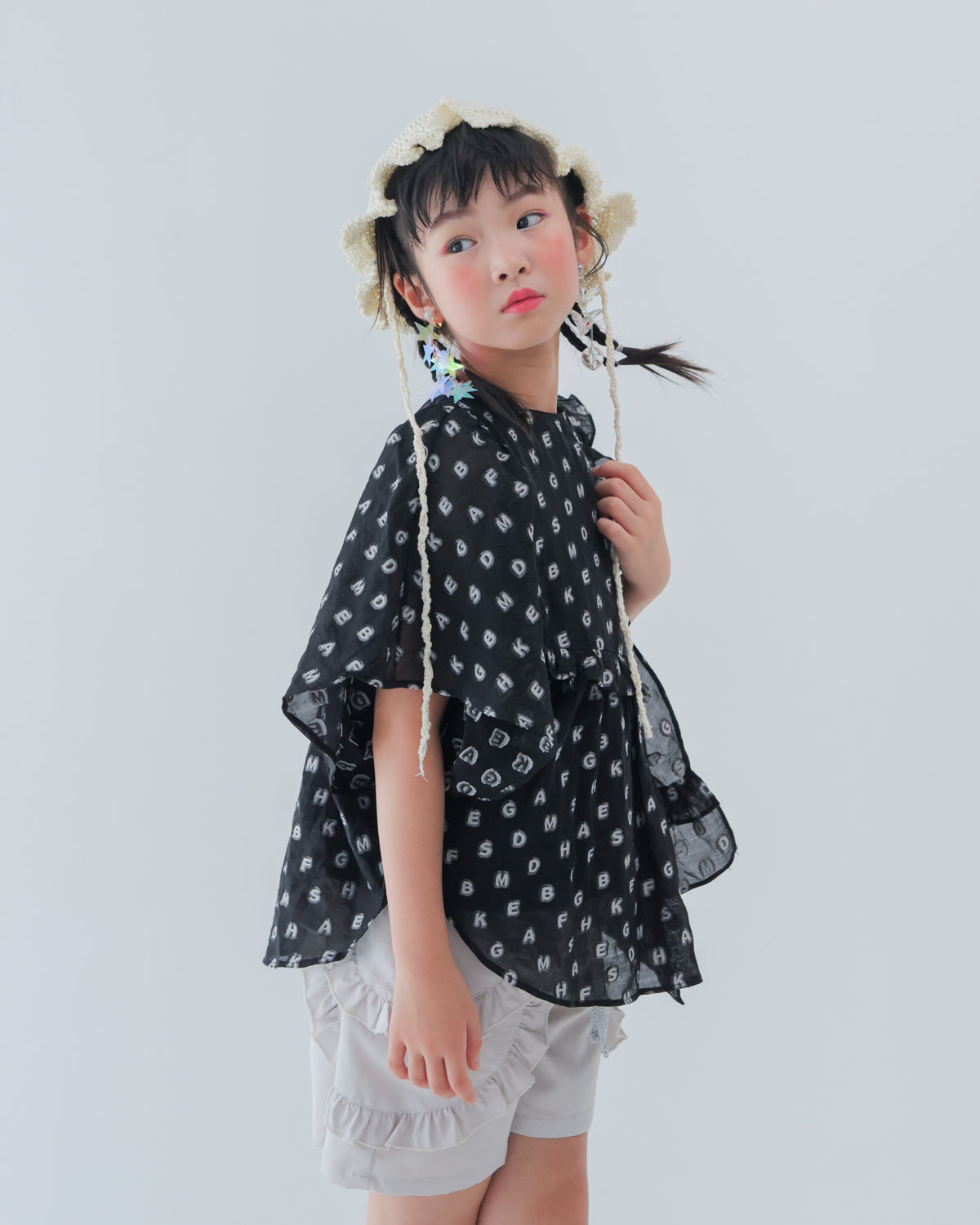alphabetオーガンジーフレアースリーブ [162-0604-1]