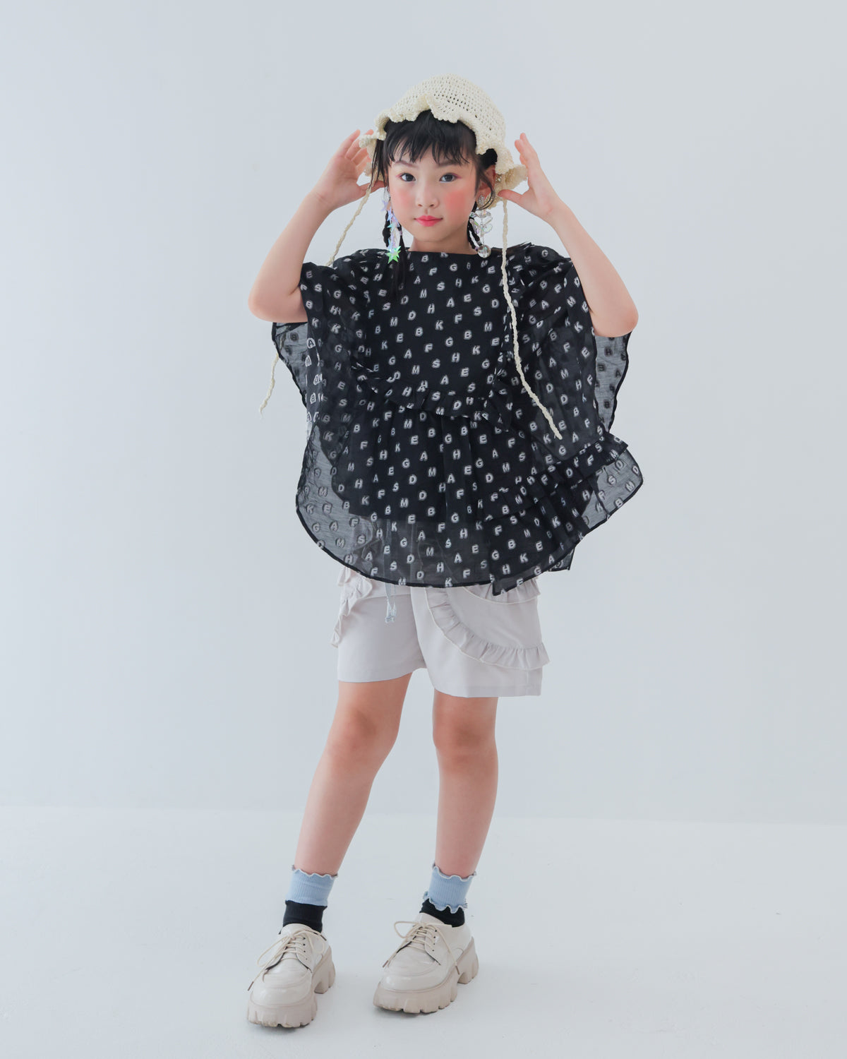 alphabetオーガンジーフレアースリーブ [162-0604-1]