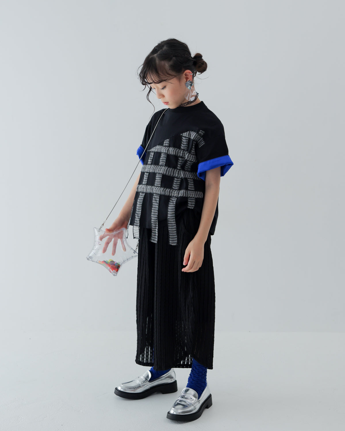 チェックテープT シャツ [162-1404-1]