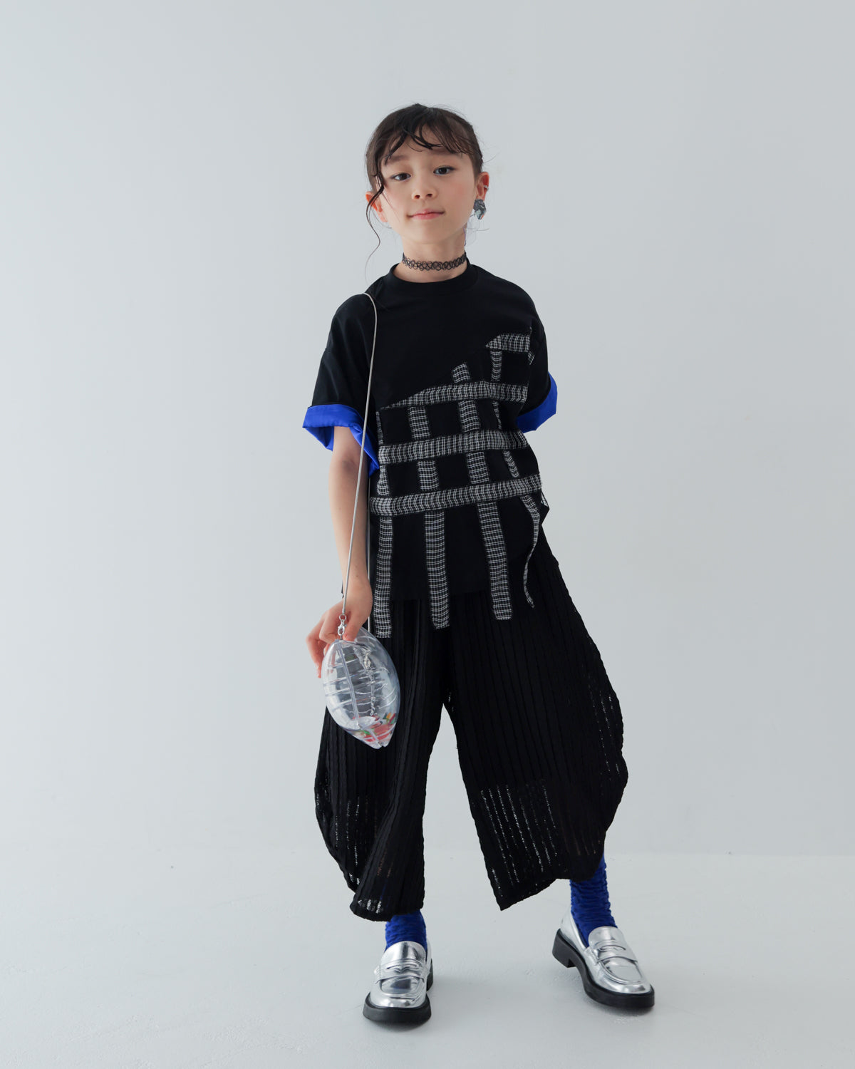 チェックテープT シャツ [162-1404-1]