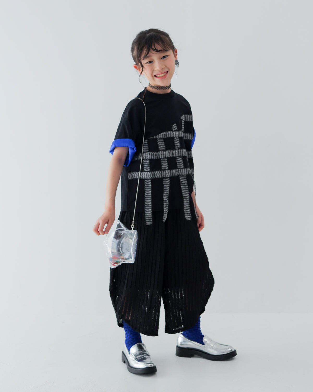 チェックテープT シャツ [162-1404-1]