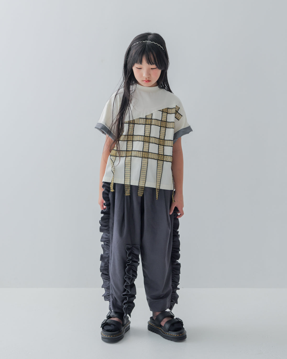 チェックテープT シャツ [162-1404-1]