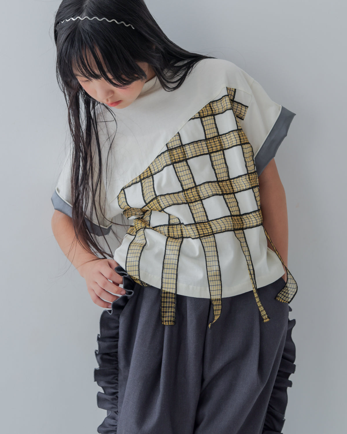 チェックテープT シャツ [162-1404-1]