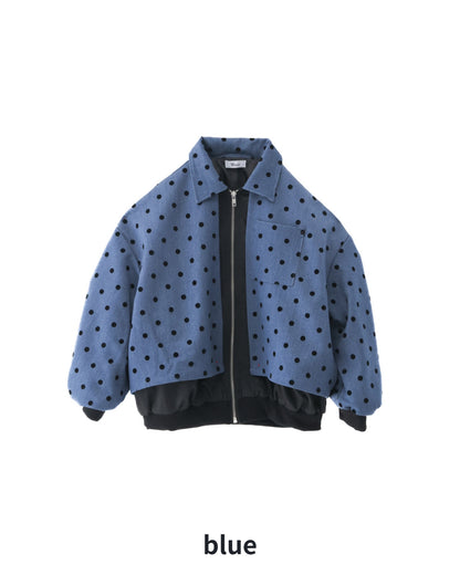 フロッキードットストームフラップジャケット     [352-0502-1]