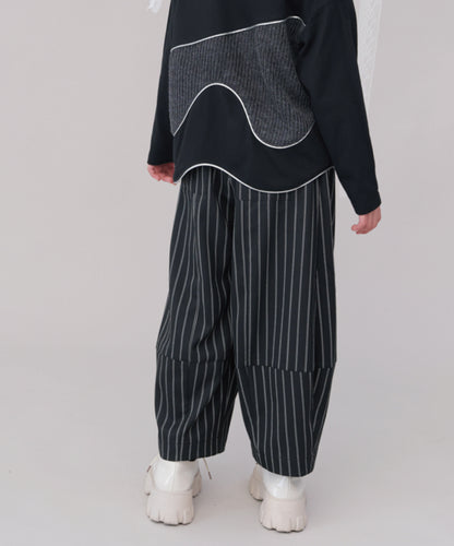 ピンストライプランタンパンツ　[243-0908-1]
