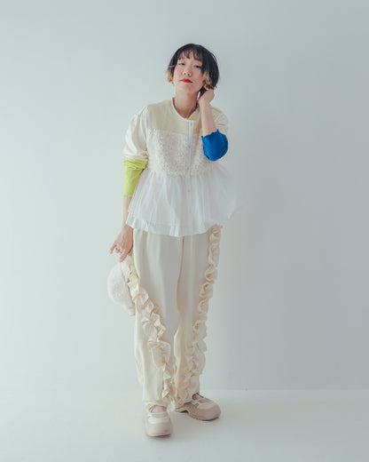 ファーニットフリルベスト ladies    [352-0301-2]