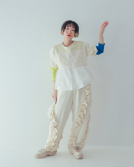 アシメフリルパンツ  ladies   [352-0907-2]