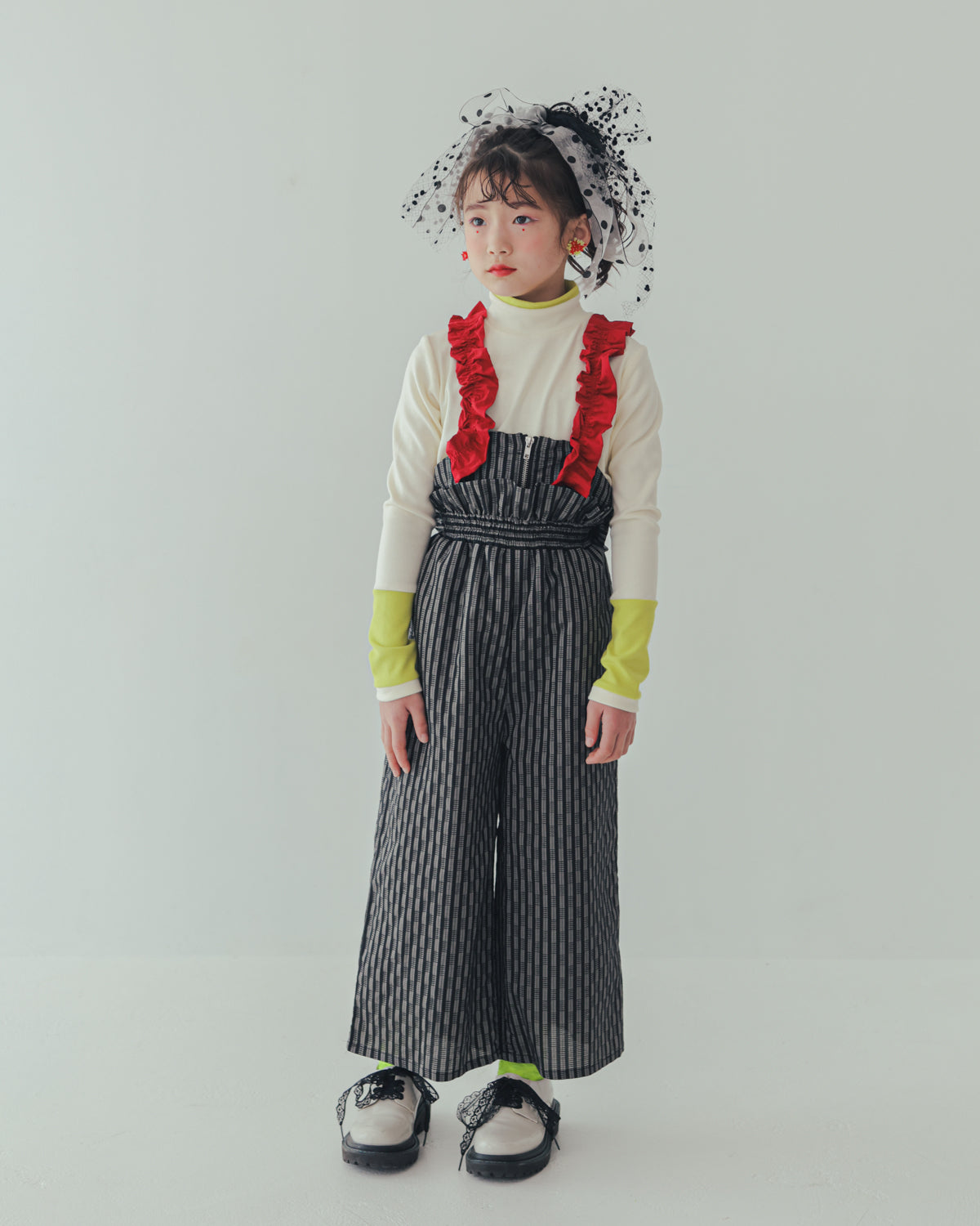 配色フィンガーハイネックtee     [352-1403-1]