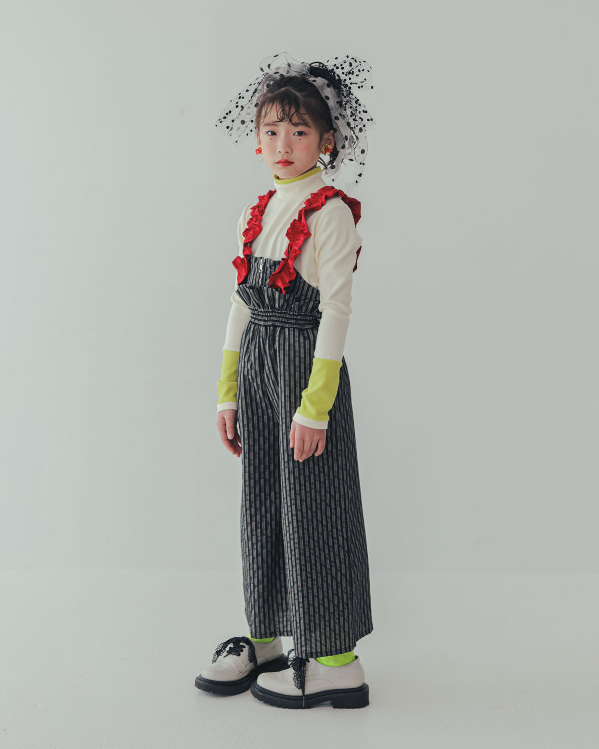 配色フィンガーハイネックtee     [352-1403-1]