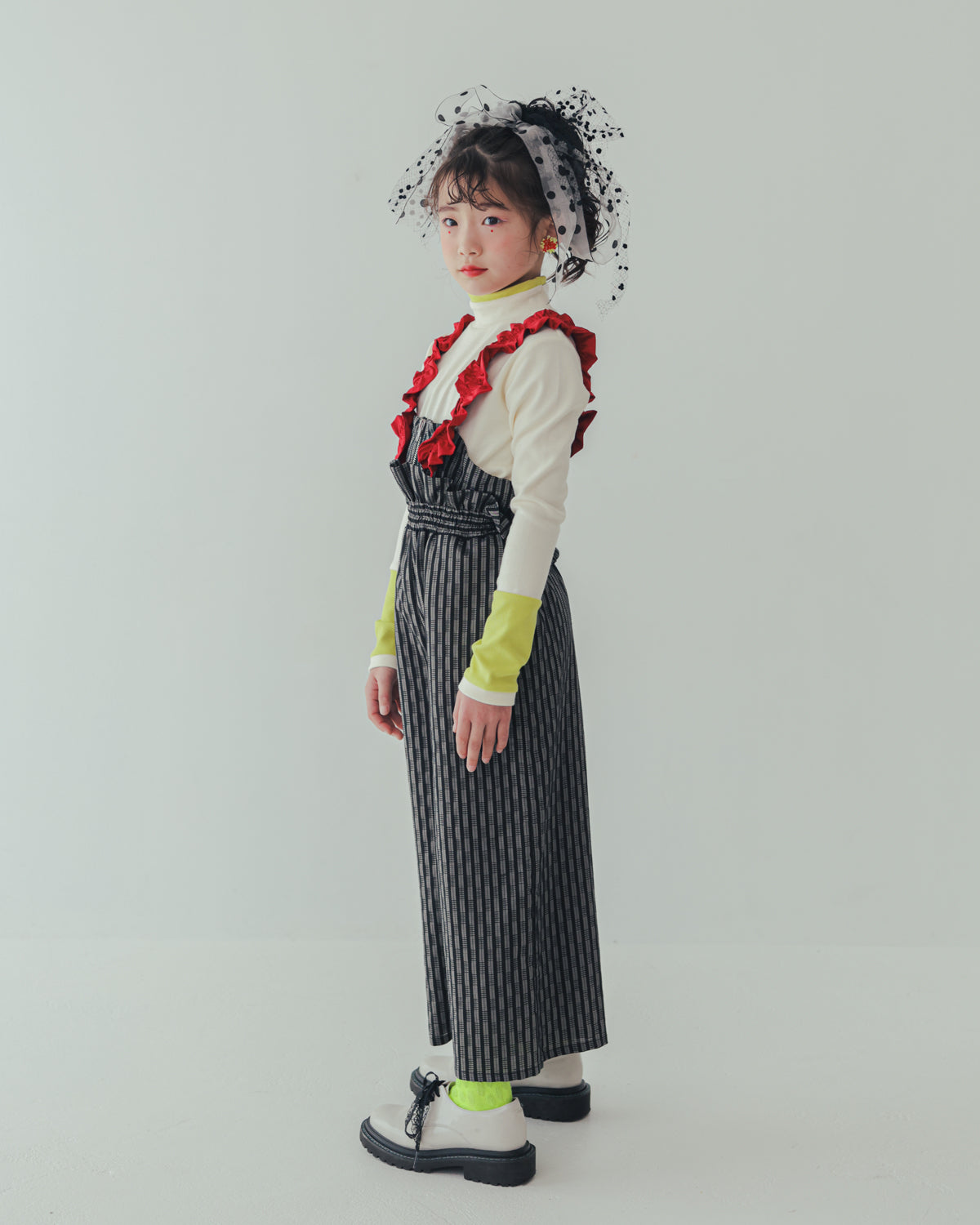 配色フィンガーハイネックtee     [352-1403-1]