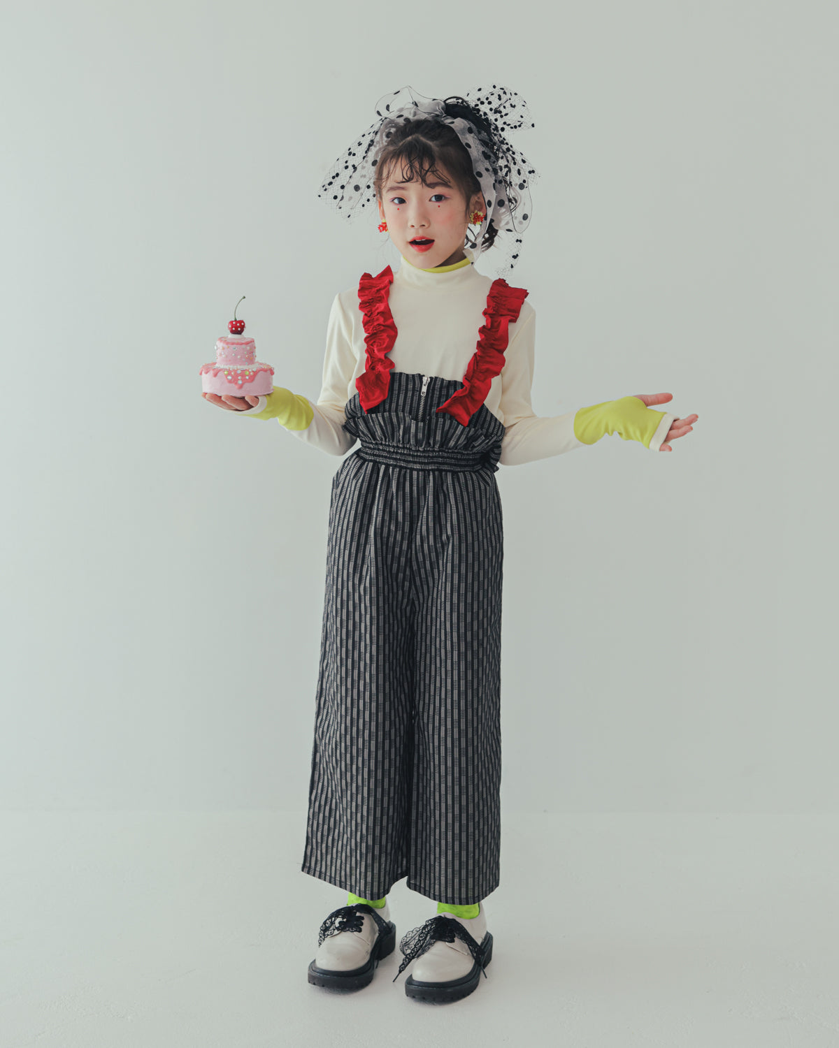 配色フィンガーハイネックtee     [352-1403-1]