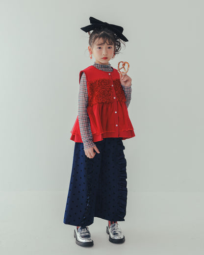 チェック柄シアーカットソー    [352-1401-1]