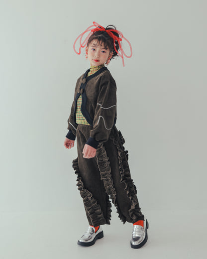 コーデュロイアシメフリルパンツ    [352-0909-1]