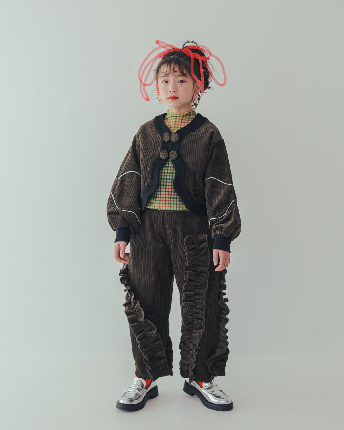 コーデュロイアシメフリルパンツ    [352-0909-1]